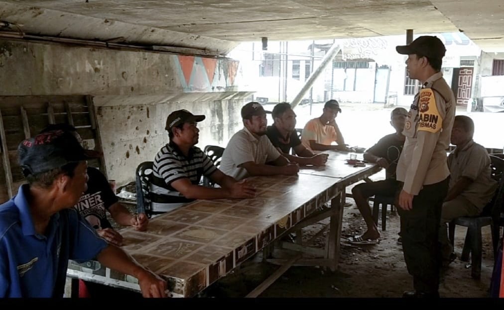 Polsek Batang Tuaka Sosialisasikan Pemilu Damai di Desa Tasik Raya